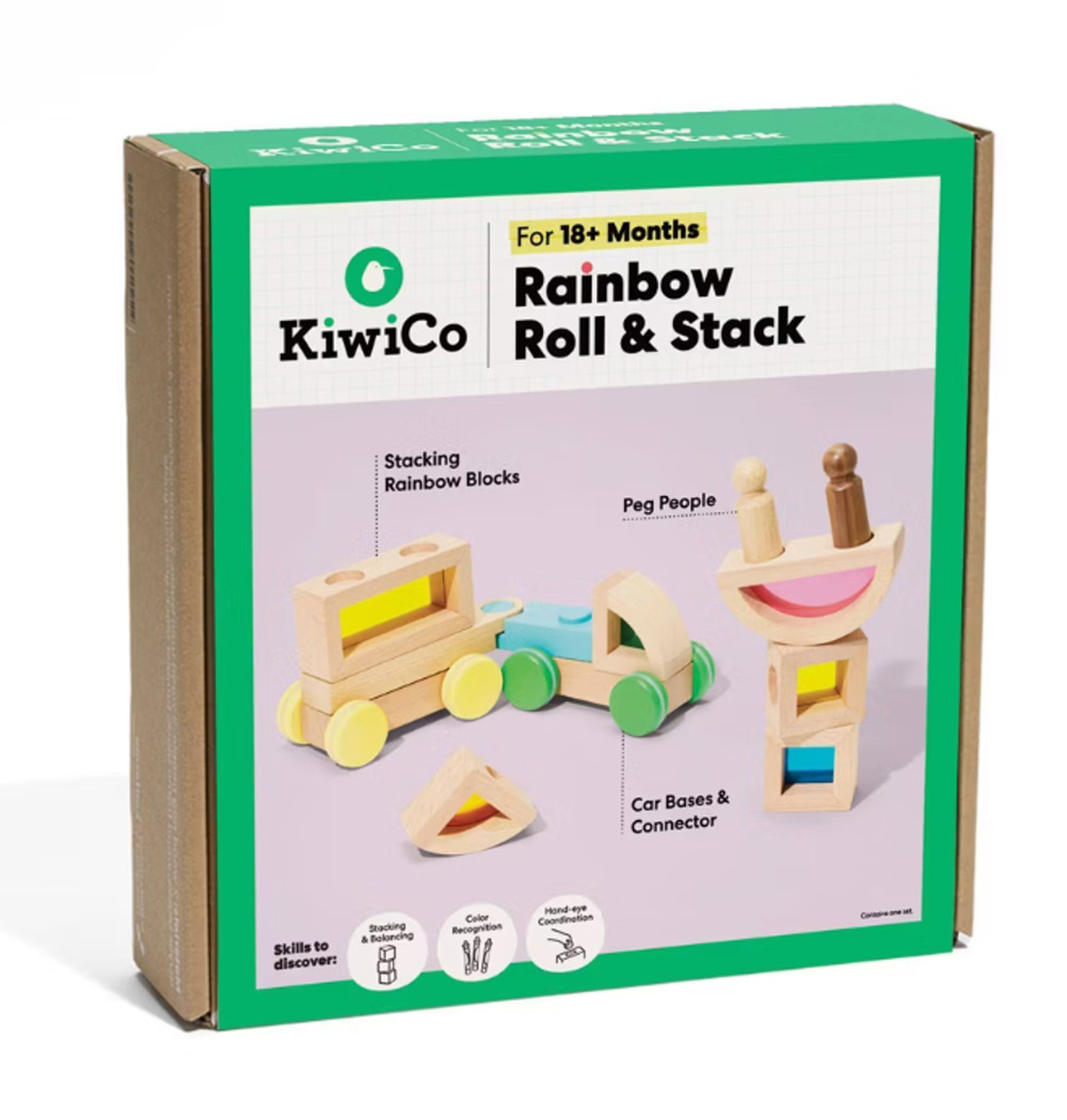 KiwiCo Activity Play Center 18m+ - Rainbow Stack & Roll NWT